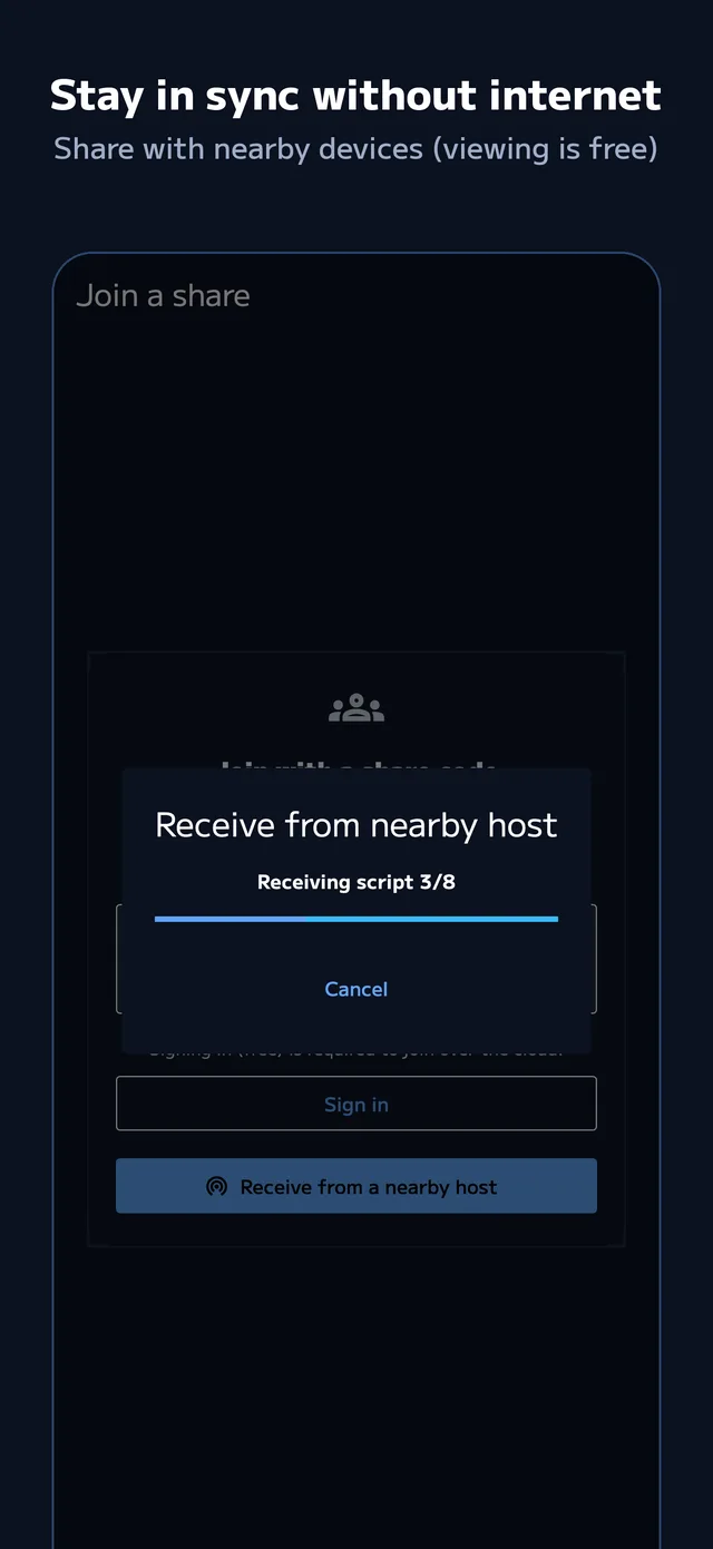 Sync together, even without internet